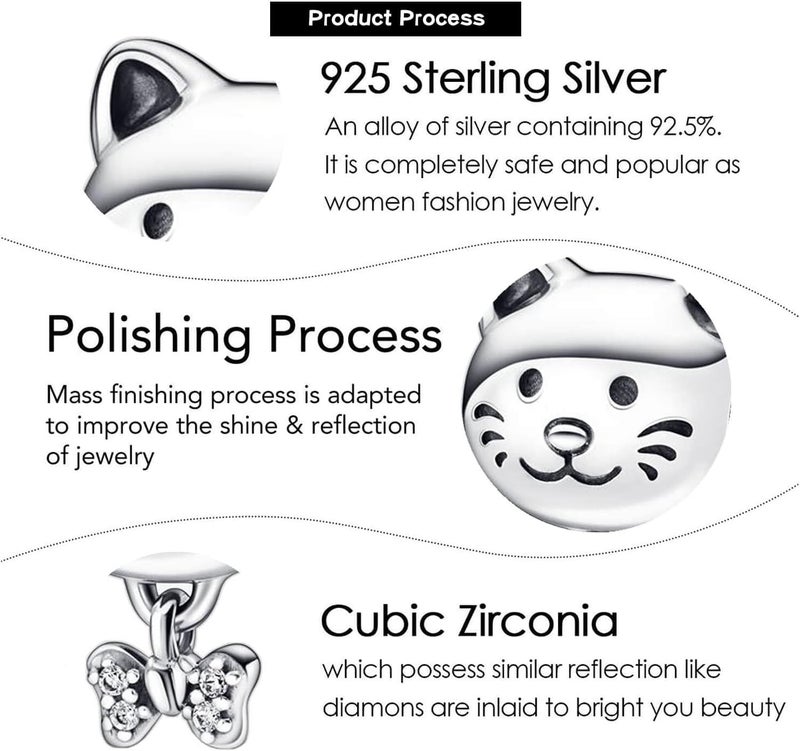 VALGACLS Mom Wife Daughter Love Heart Wedding Rings Charms 925 Sterling Silver Charms for Bracelets Necklace Valentine's Day Mother's Day Jewelry Charm for Women - Image 5